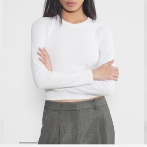 Aritzia Sunday best white long sleeve tee